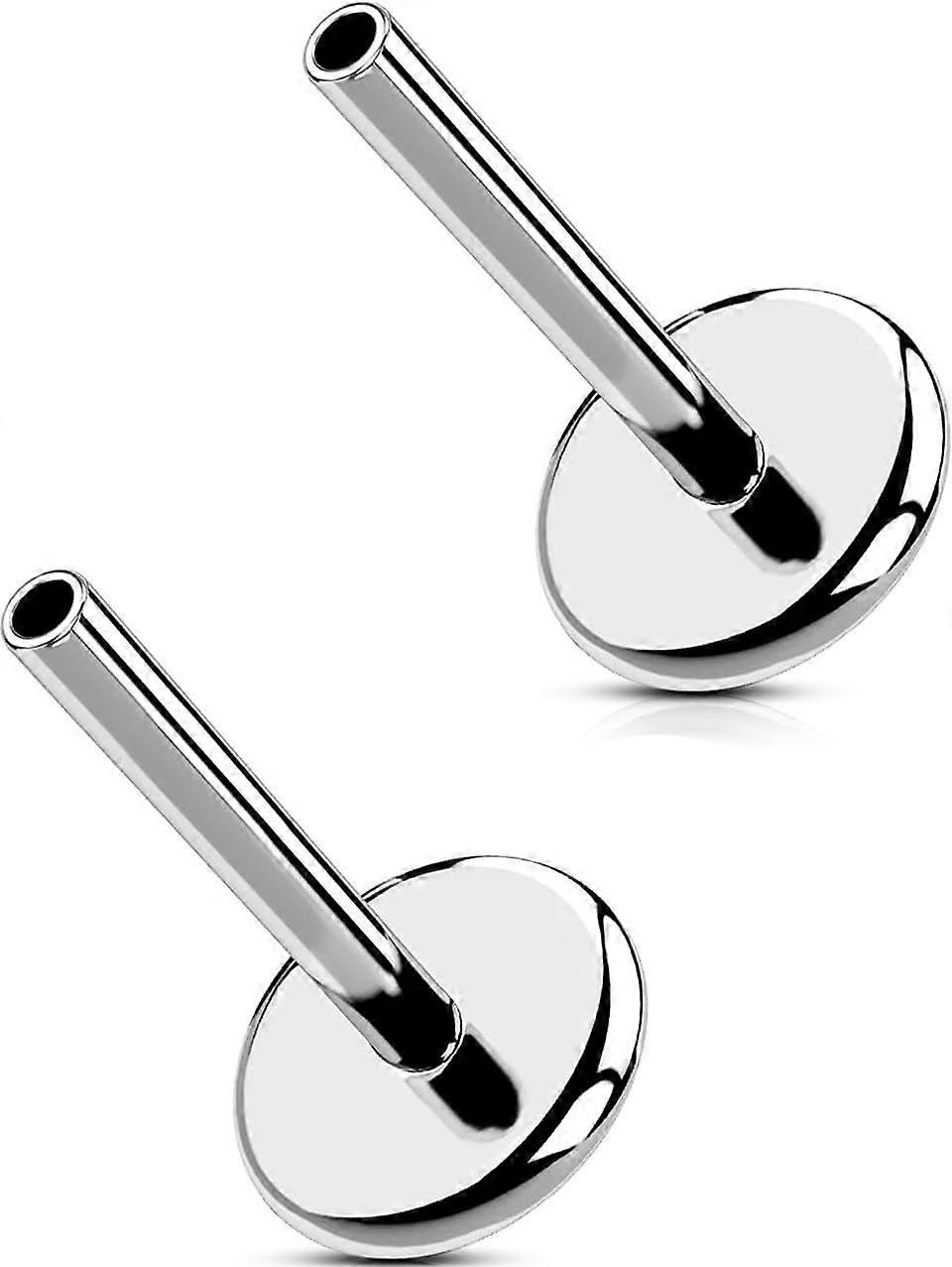 20G/18G/16G Threadless G23 Titanium Silver Gold Replacement Post Bar Flat Back
