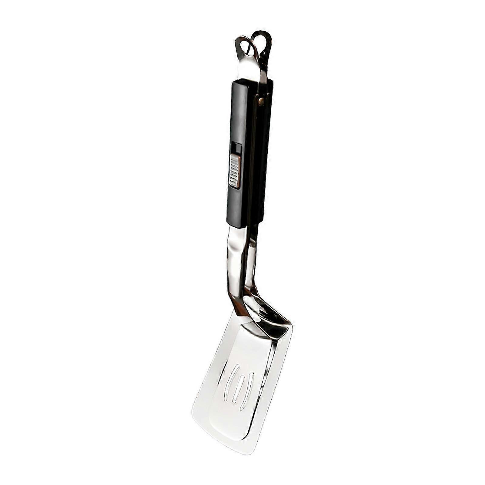 Multipurpose 304 Steel Cooking Tongs With Sliding Latches Design For BBQ Flipping And Serving Red