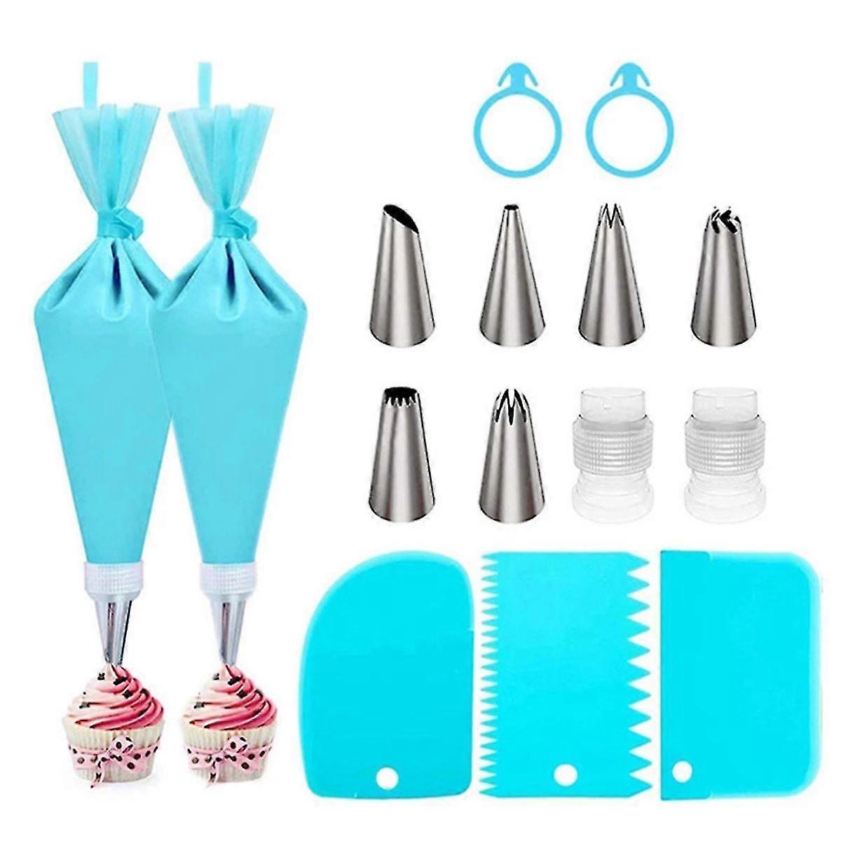 Beginner Cake Decorating Kit, Frosting Bag and Trick Set, cake decorating Kit and frosting piping Kit