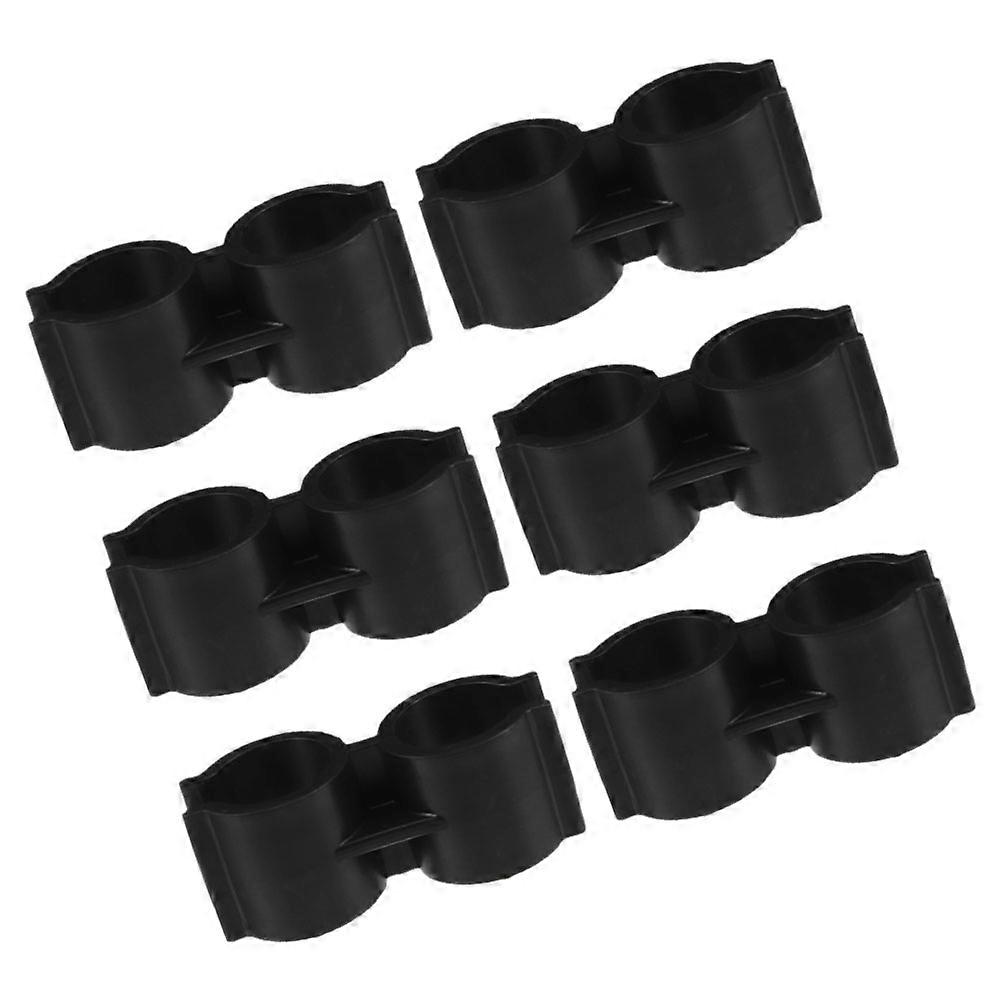 6pcs Double Pole Connector Clips for Dustpan & Broom – Lightweight Broom Pole Clamps for Secure Fastening, Easy Storage & Transport