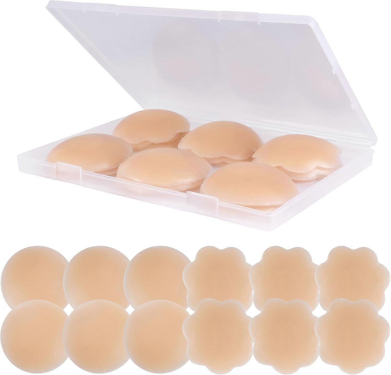 Pasties Nipple Covers, 12 Pairs Invisible Nipple Covers No Show, Ultra-Thin