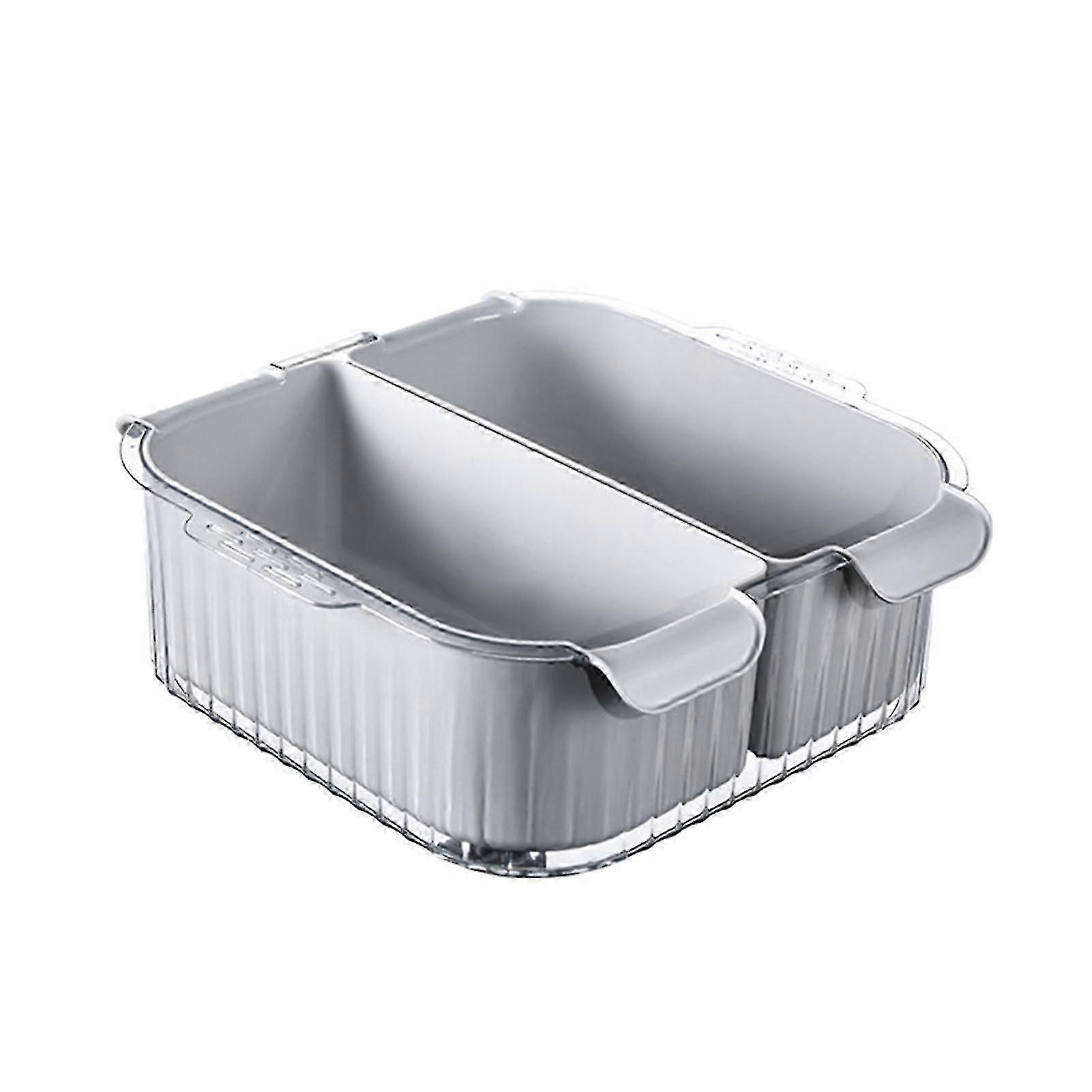 Kitchen Onion Ginger Garlic Storage Box Double Layer Fruit Side Dish Drain Box