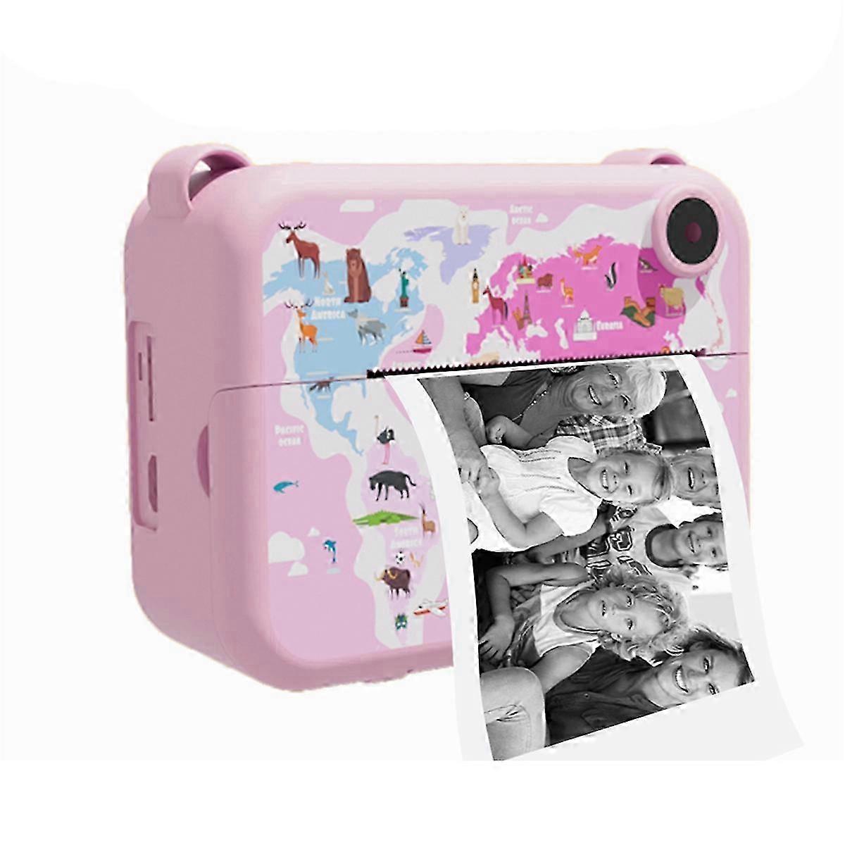 Digital Instant Camera Kids Child Selfie Video Camera,Light Pink