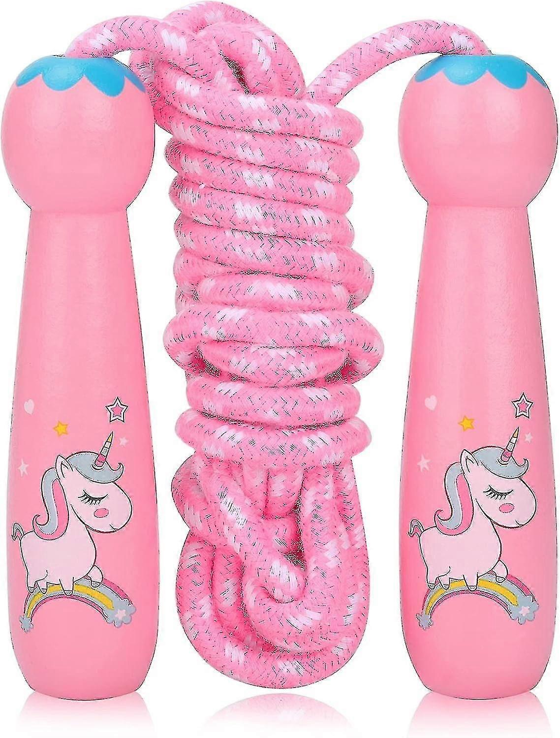Jump Rope for Kids, Adjustable Cotton Rope with Cartoon Pattern Dec...