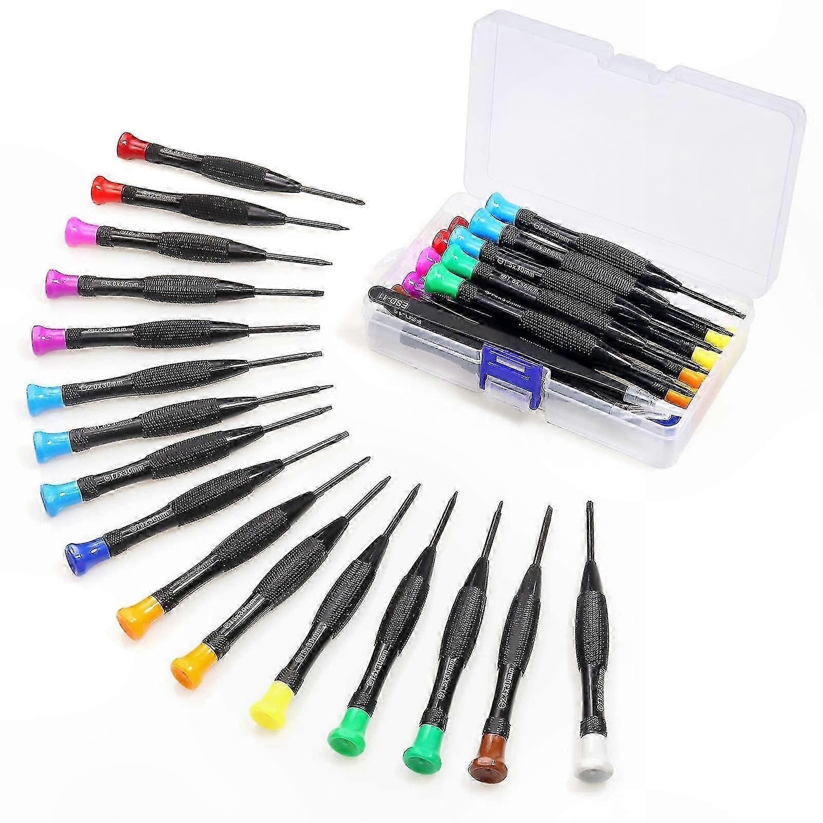 Precision Torx Screwdriver Set with T2-T10 Bits for Electronics and Device Repairs