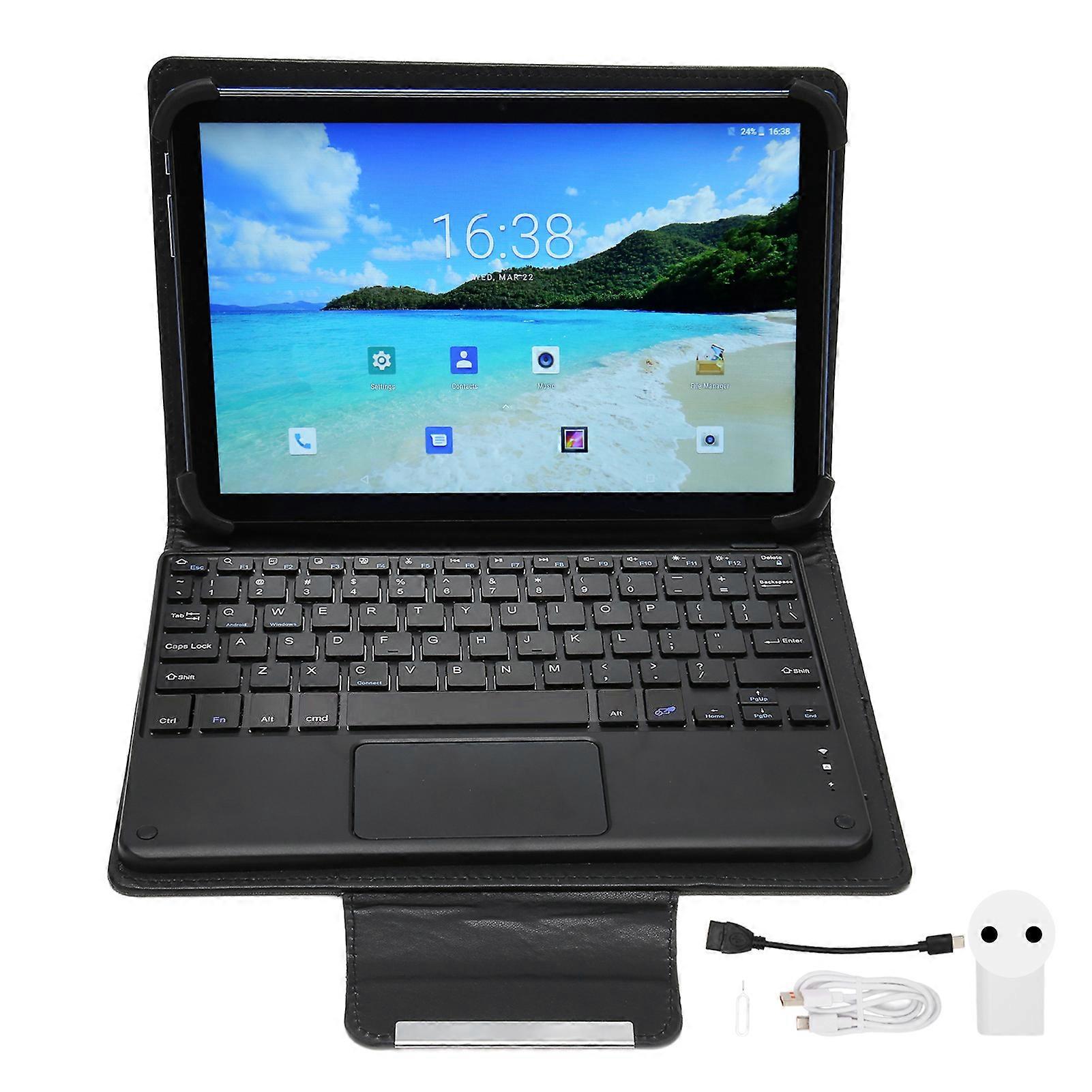 10.1 Inch 2 in 1 Tablet Android 12.0 Octa Core 8GB RAM 256GB ROM 5G WiFi EU Plug