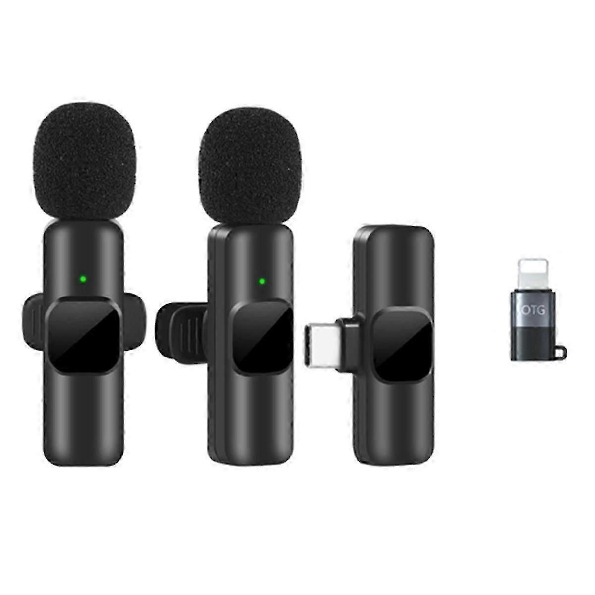 Wireless Lavalier Microphone Portable Audio Video Recording Mini Mic