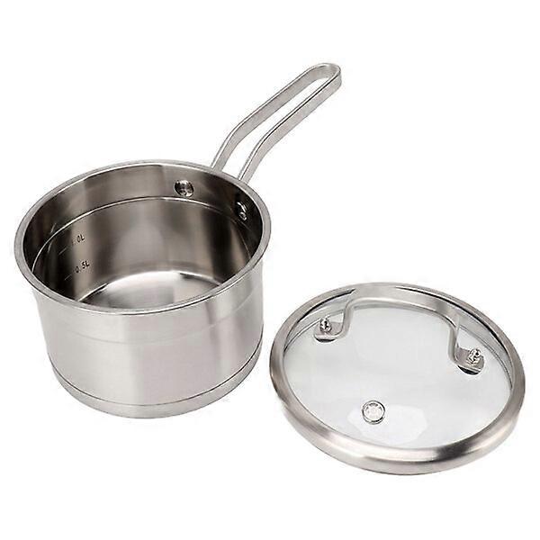 Household milk pot, weighing 1272g, with a single handle for easy carrying and suitable for multiple stoves