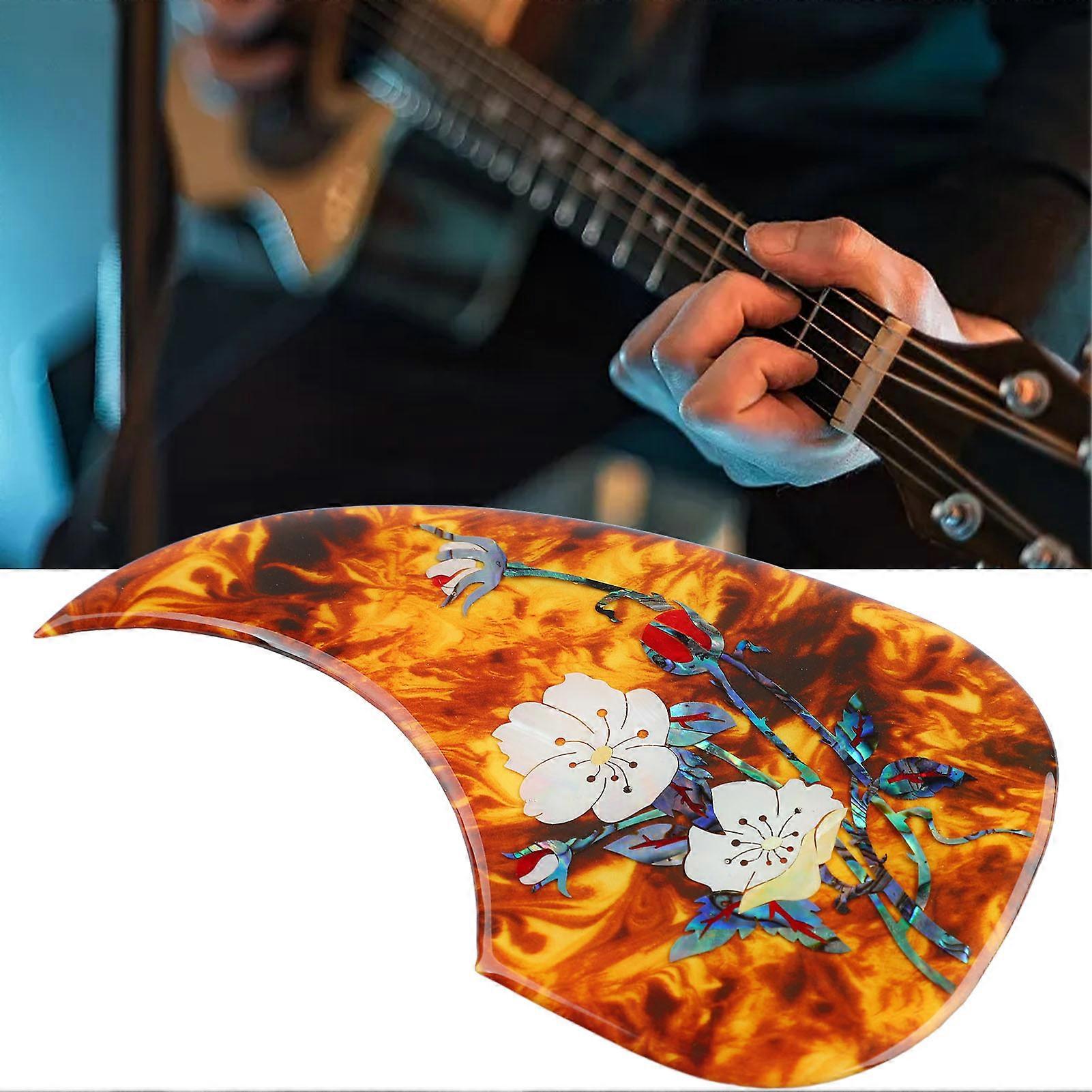 Förtjockad Celluloid Gitarr Plektrumskydd 18cm Reptålig Dekor