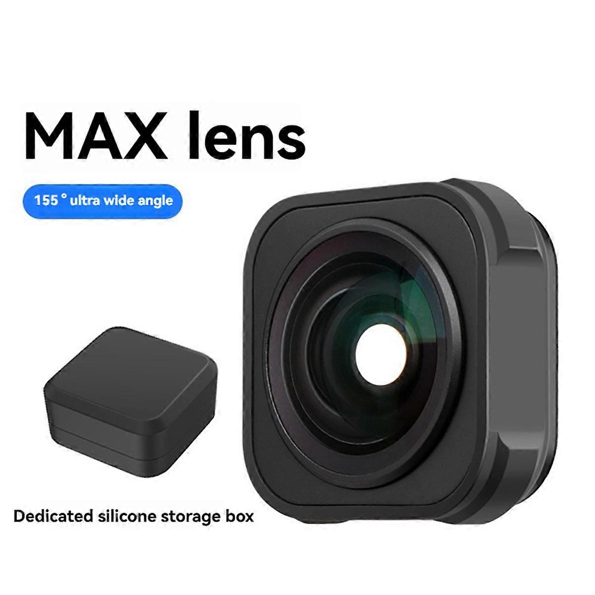 155° Max Wide Angle Lens for 12, 11, 10, 9 Waterproof 5M Anti-Shake, with Waterproof Case