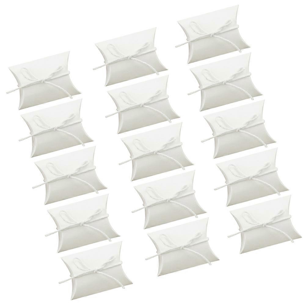 60Pcs Kraft Paper Candy Boxes Pillow Shape Gift Holder Party Paper Container with Hemp Rope for Home(Black)