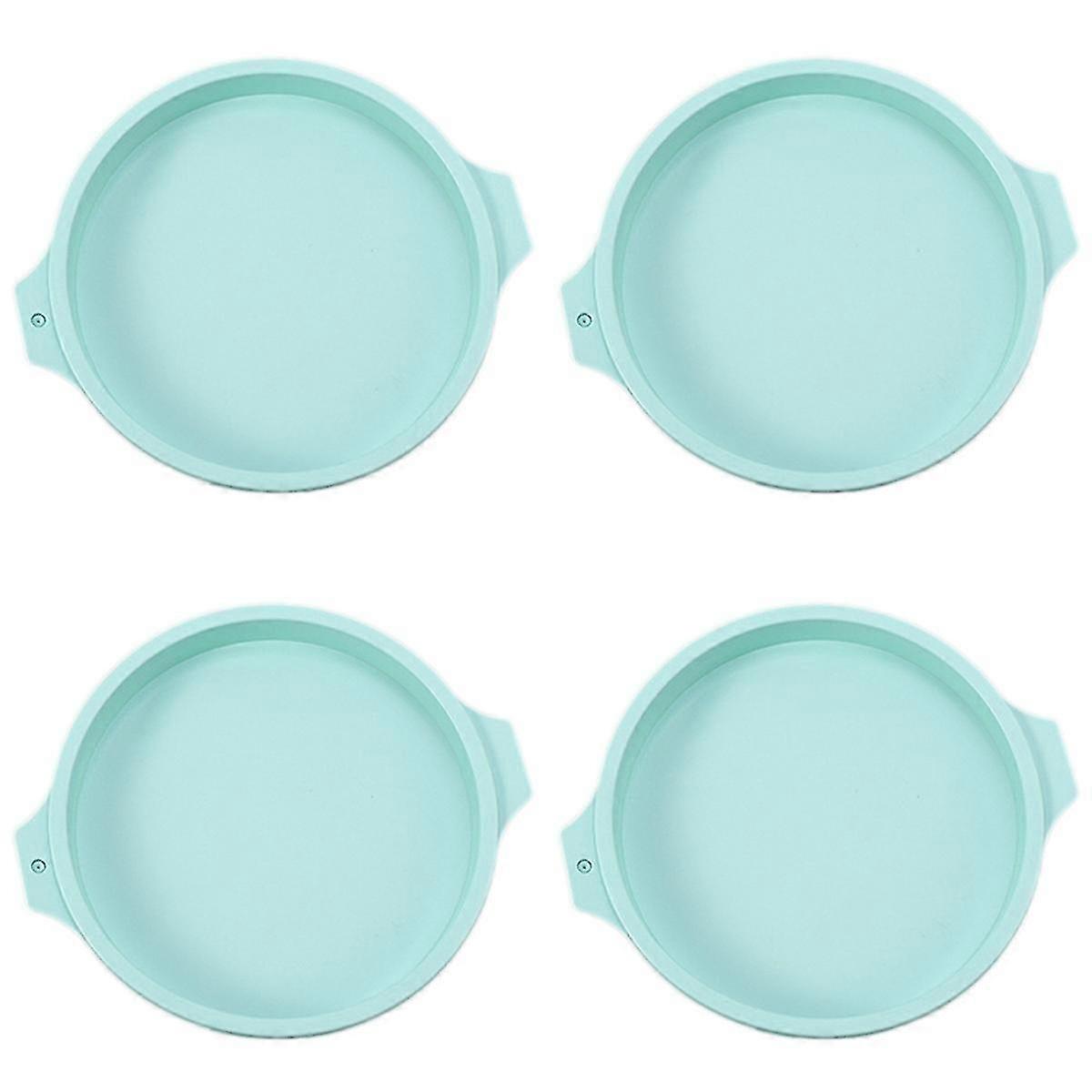 4Pcs Silicone Cake Pan Round Cake Layer Set Silicone Bakeware Mold for Baking Tool Rainbow Cake and