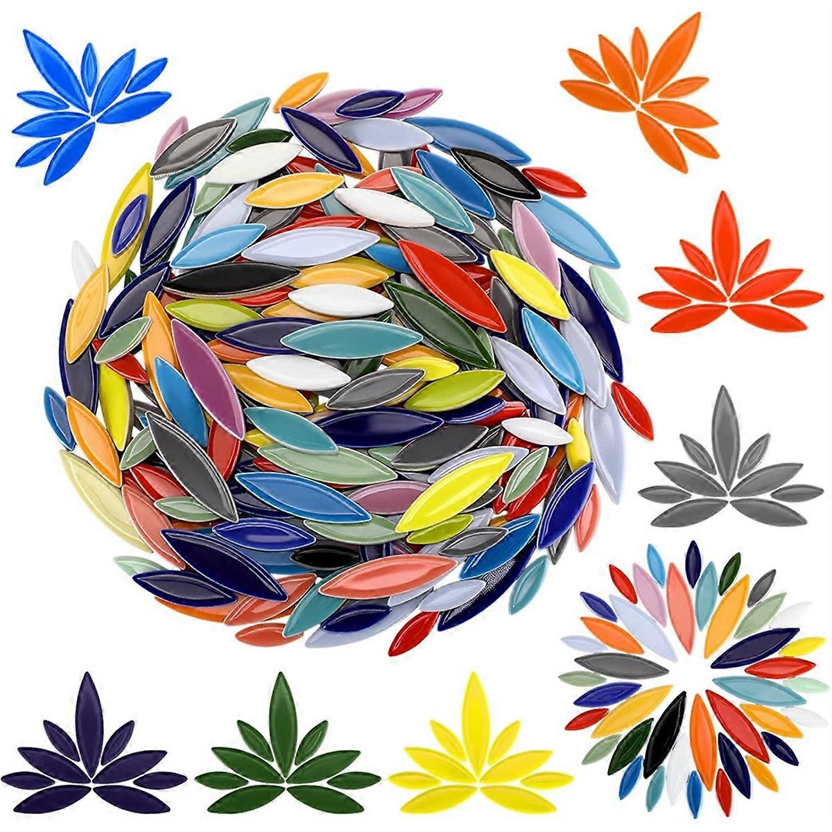 1000g Petal Mosaic Tiles for Crafts Ceramic Mosaic Flower Tiles