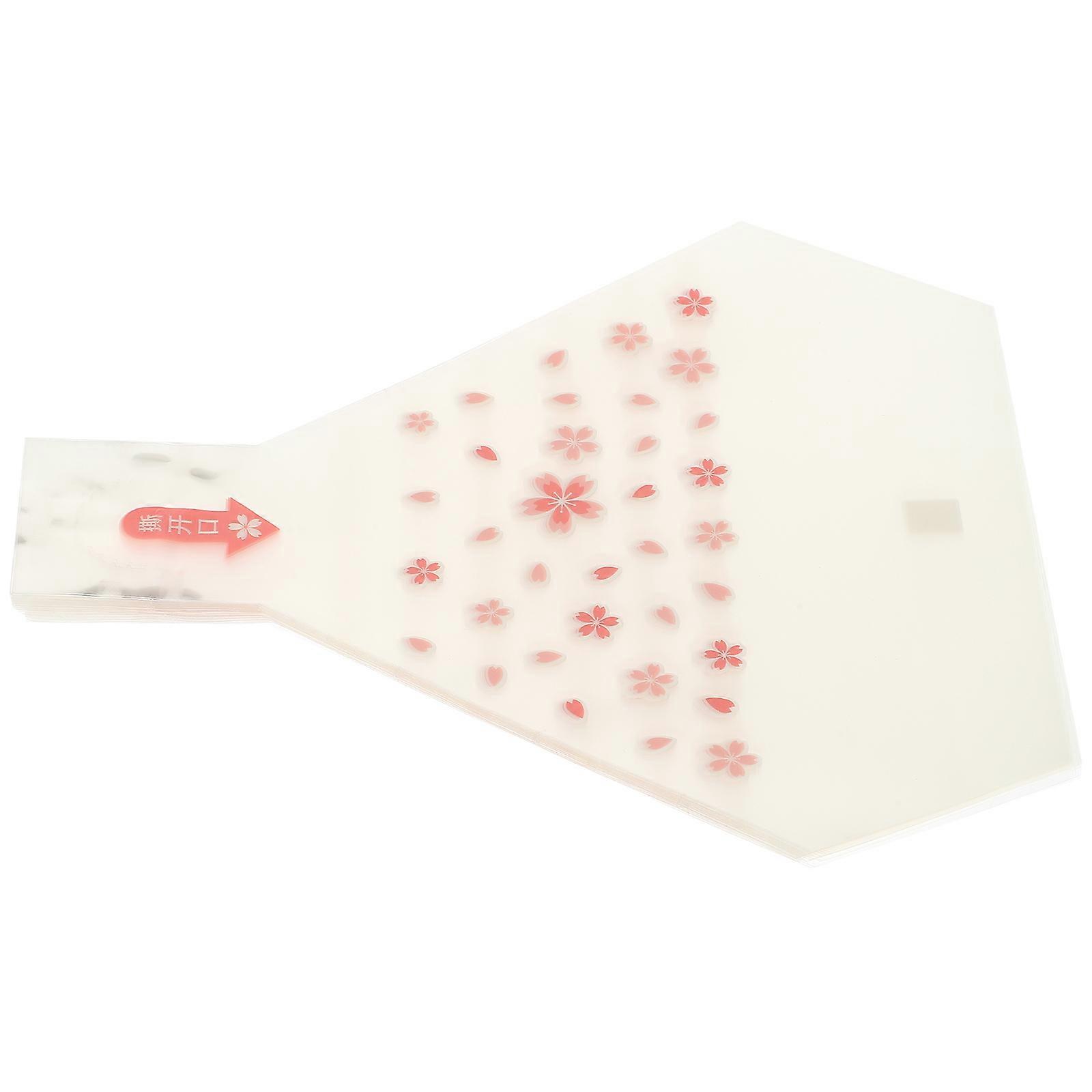 Triangle Onigiri Wrappers 100Pcs Pink Wrapper Bags for Storage