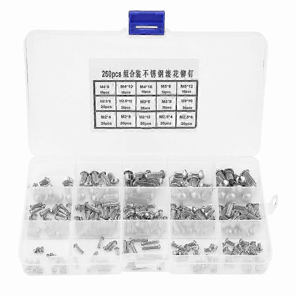 High quality 250pcs stainless steel knurled nuts