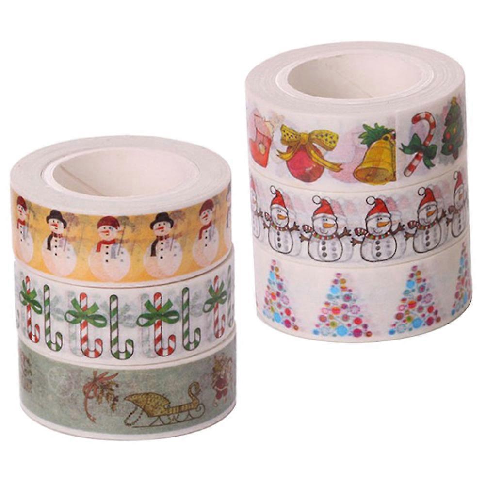 Cartoon Washi Tape Masking Tape for Scrapbooking and Wrapping 6Pcs Set