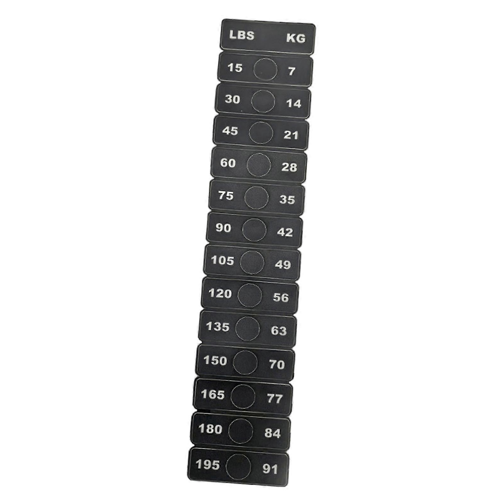 Weight Stack Labels Decal Classification Identification Gym Equipment Sticker