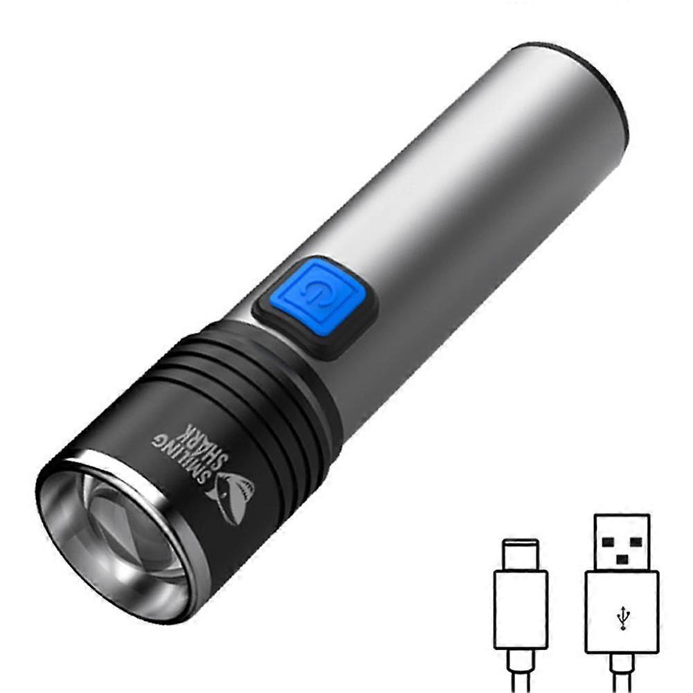 LED Zoomable Flashlight 1600 Lumens Mini Bright Light Rechargeable Torch