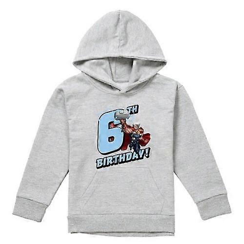 Marvel Childrens/Kids Thor Heather 6th Birthday Hoodie