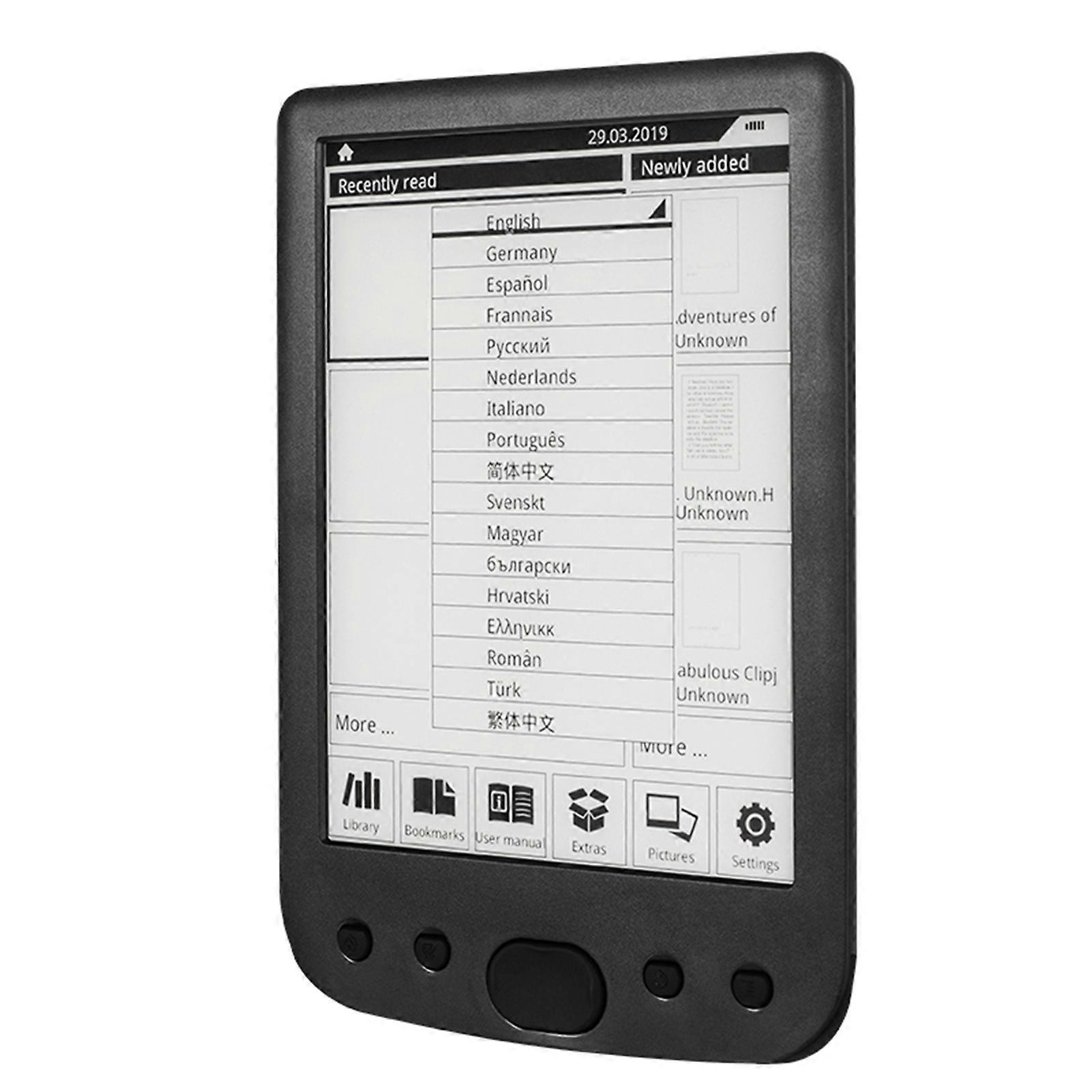 6" Black E-Book Reader 4/8/16GB E-Ink Screen Portable 512MB RAM