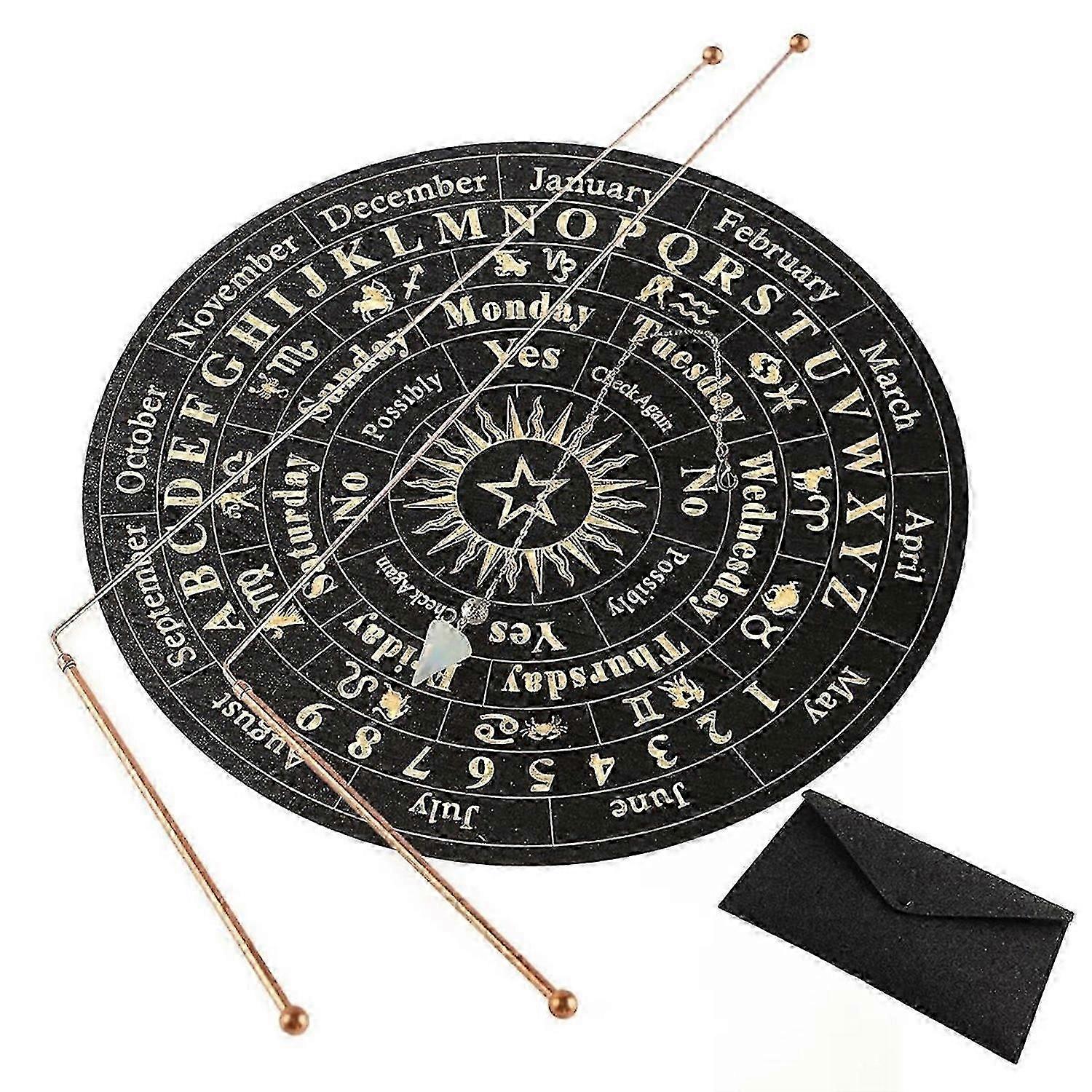 Copper Dowsing Rods - 2PCS Divining Rods+Dowsing Pendulum + Divination Mat- Divining Water, Treasure