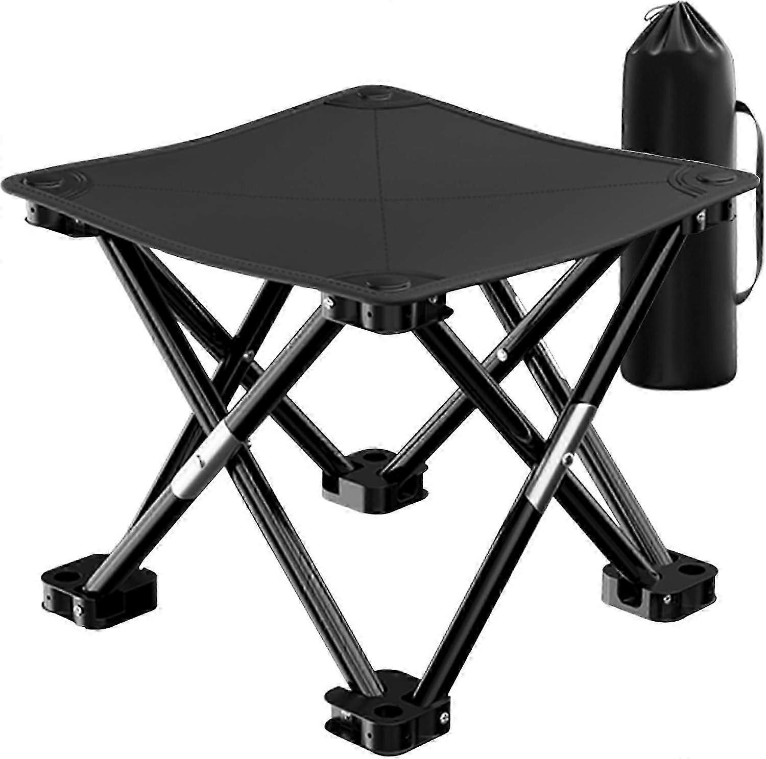 Foldable Camping Stool with Stable Feet and Carry Bag - Perfect for Picnics, Fishing, and Outdoor Use