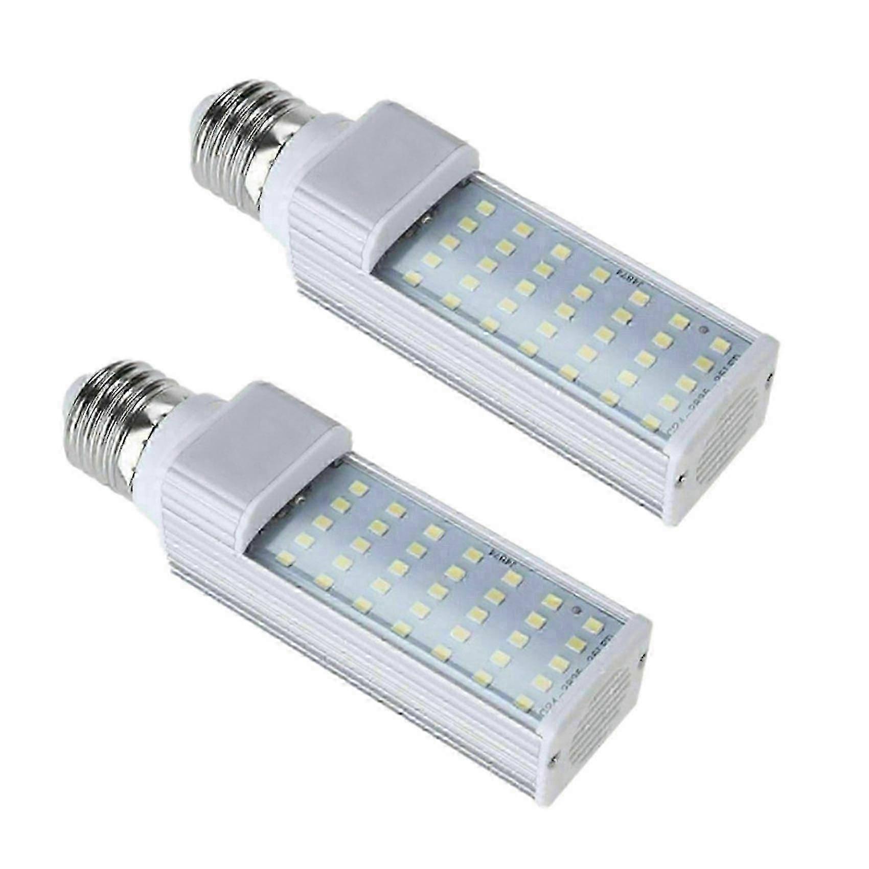 2x White E27 7W LED Aquarium Grow Light Bulb for Planted Tank, Fish & Coral Reef (ホワイト E27 7W LED アクアリウム グロー ライト バルブ 植えられたタンク、魚、サンゴ礁用)