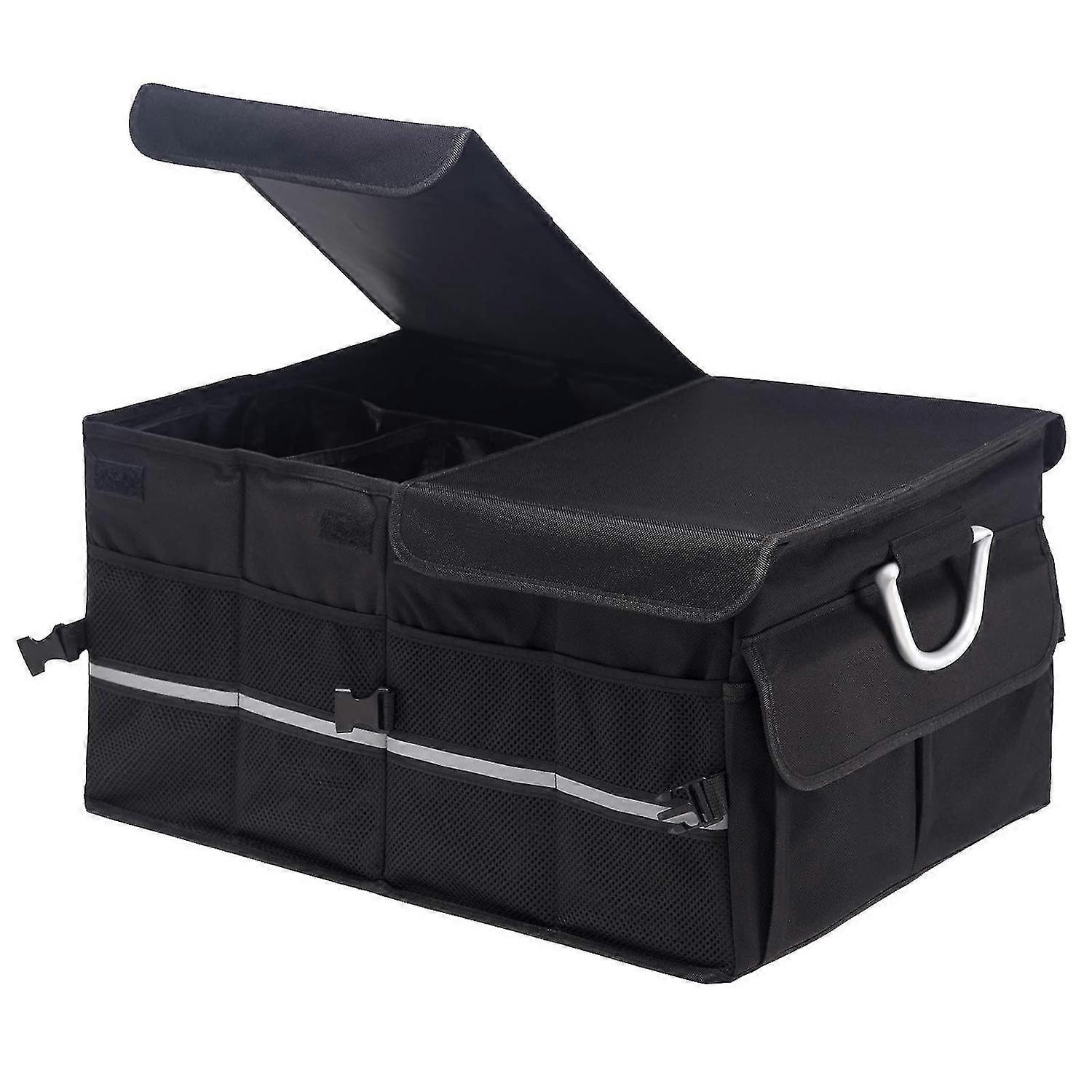 Car Trunk Organizers With Lid,suv Collapsible Storage Box Bag