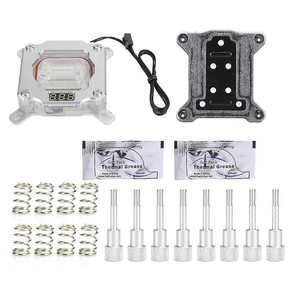 UPR-2018 Computer CPU Waterblock Water Cooling Block with Temperature Display for AURA Synchronization