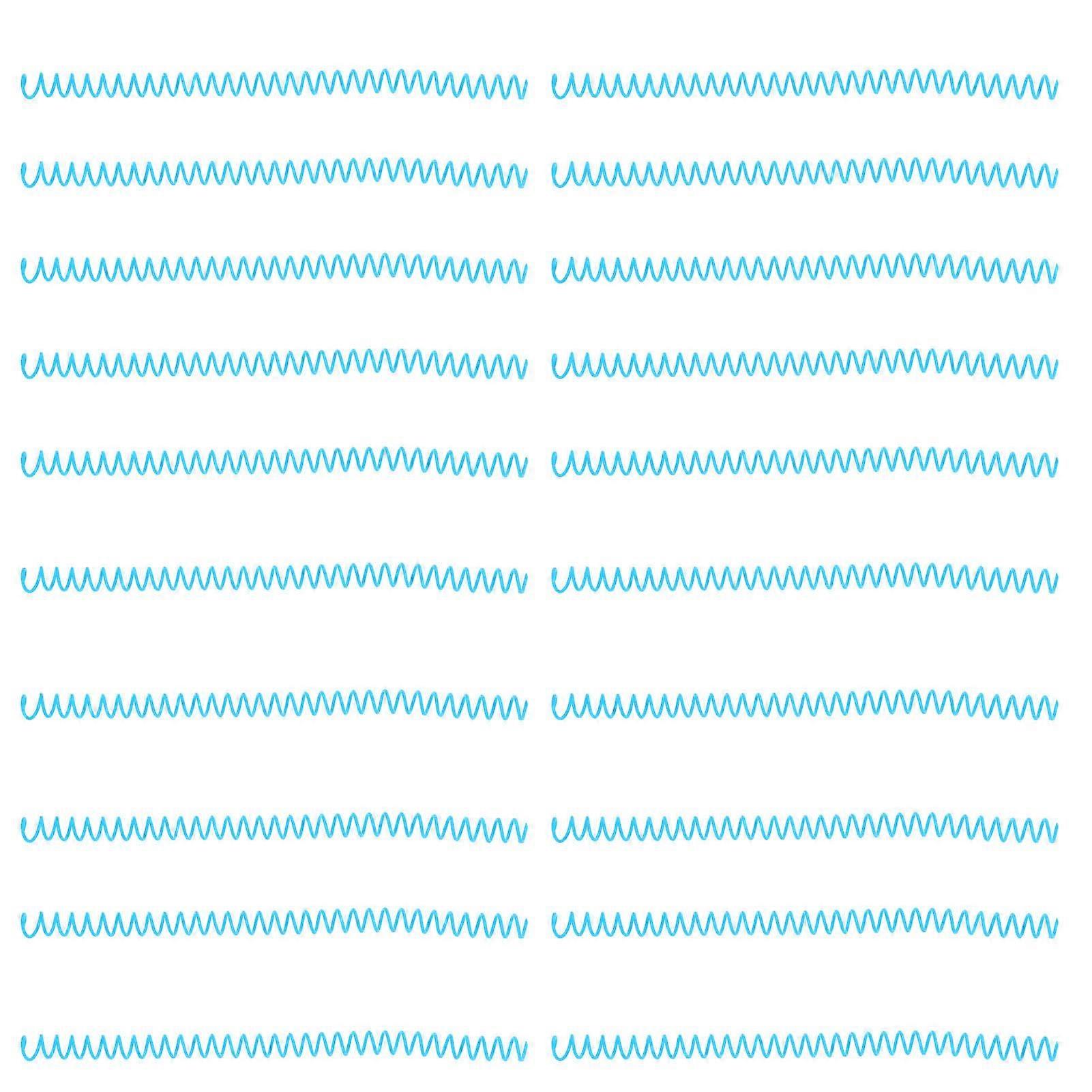 20Pcs Spiral Binding Coils 30 Sheet ABS Plastic Spiral Binding Spines for Stationery Work Blue