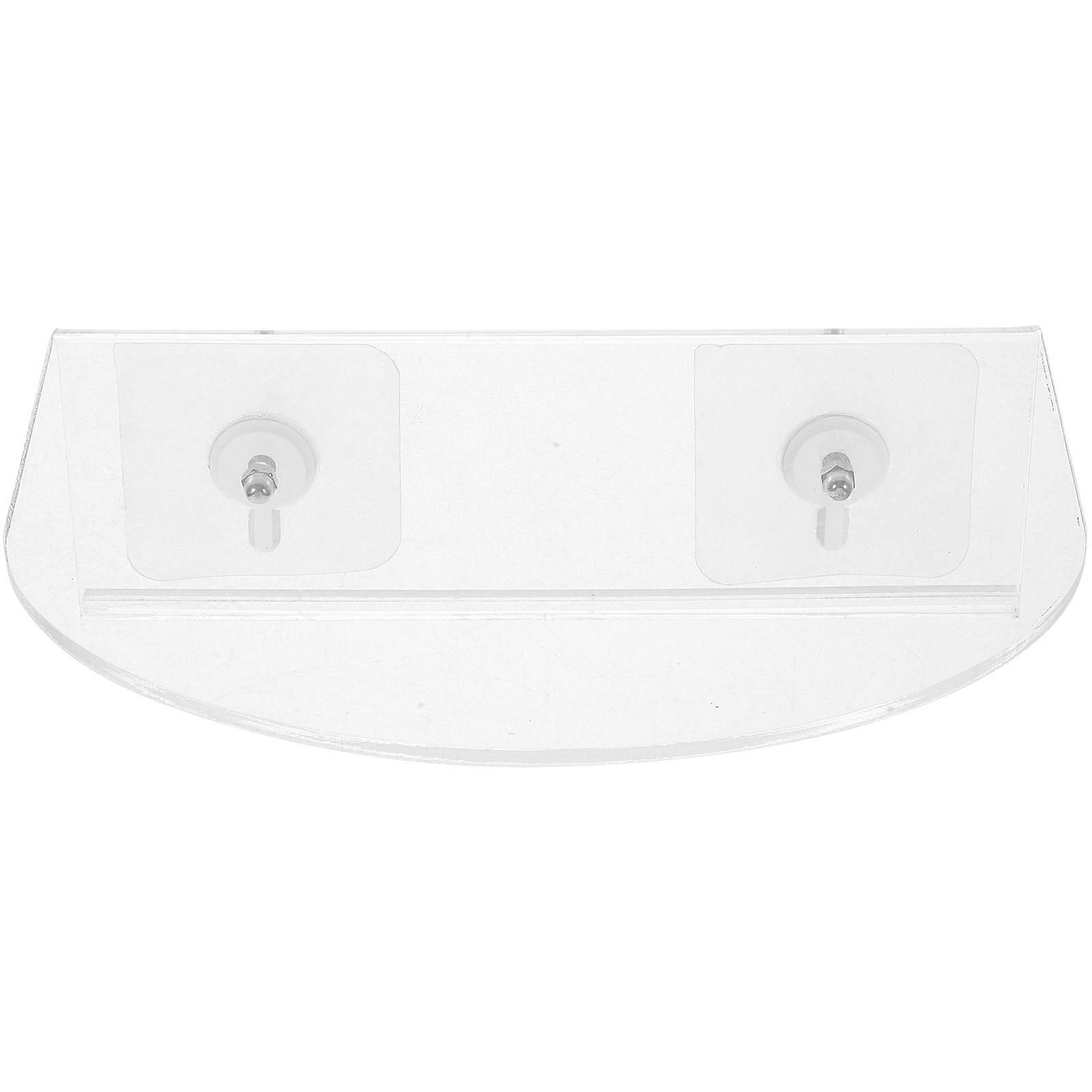 Acrylic Suction Cup Window Shelf for Storage Use 2Pcs Transparent Plant Holder