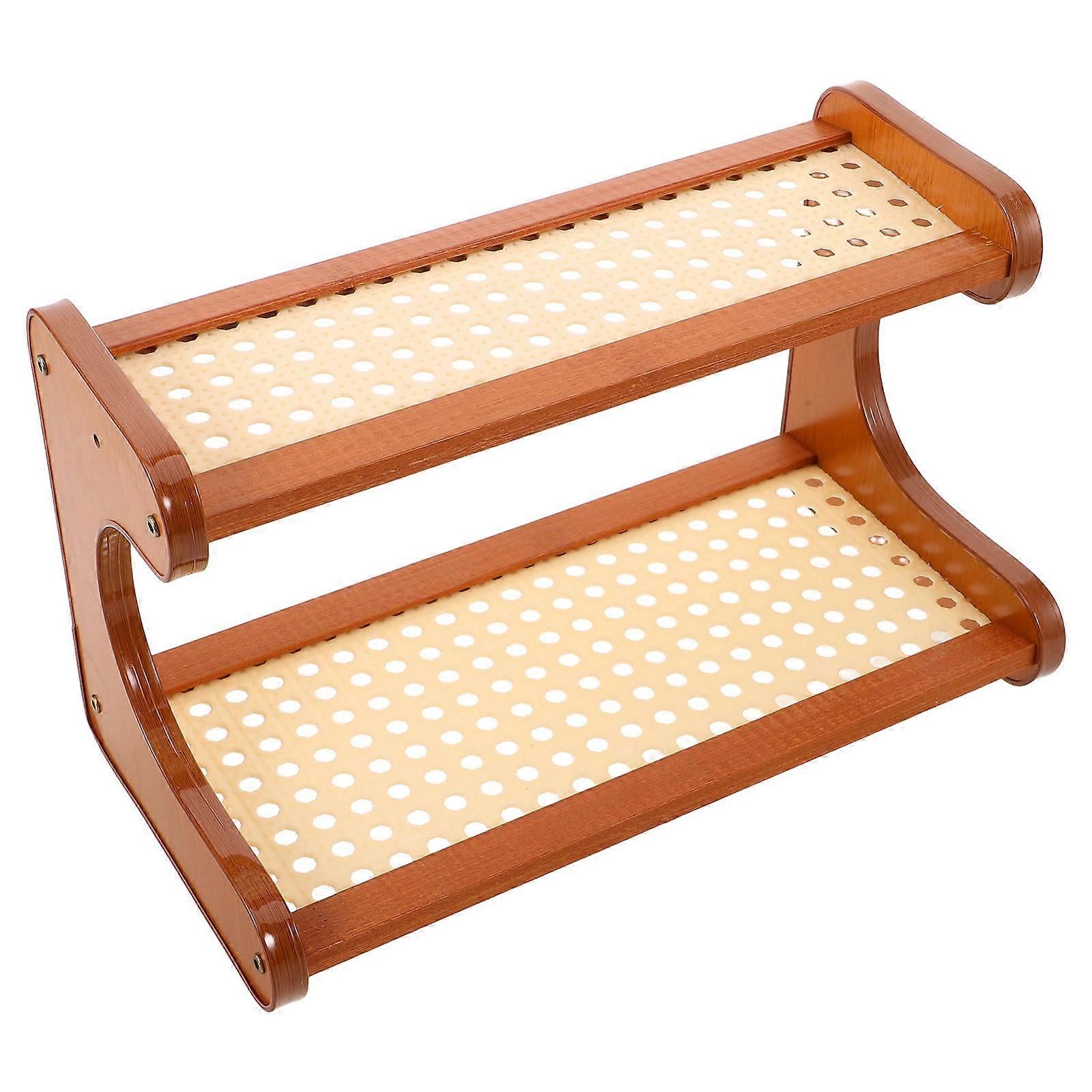 Office Desk Shelf Organizer MDF Construction For Workspace Students Households Kitchen Spice Storage Rectangular Shape 1Pack