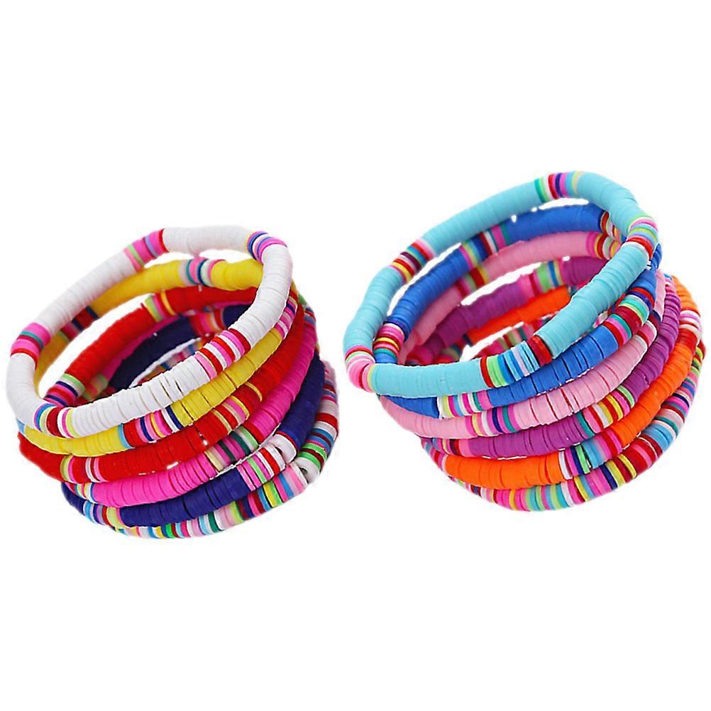 Bohemian Bracelet Polymer Clay Bracelets for Wrist Decor 36Pcs Set