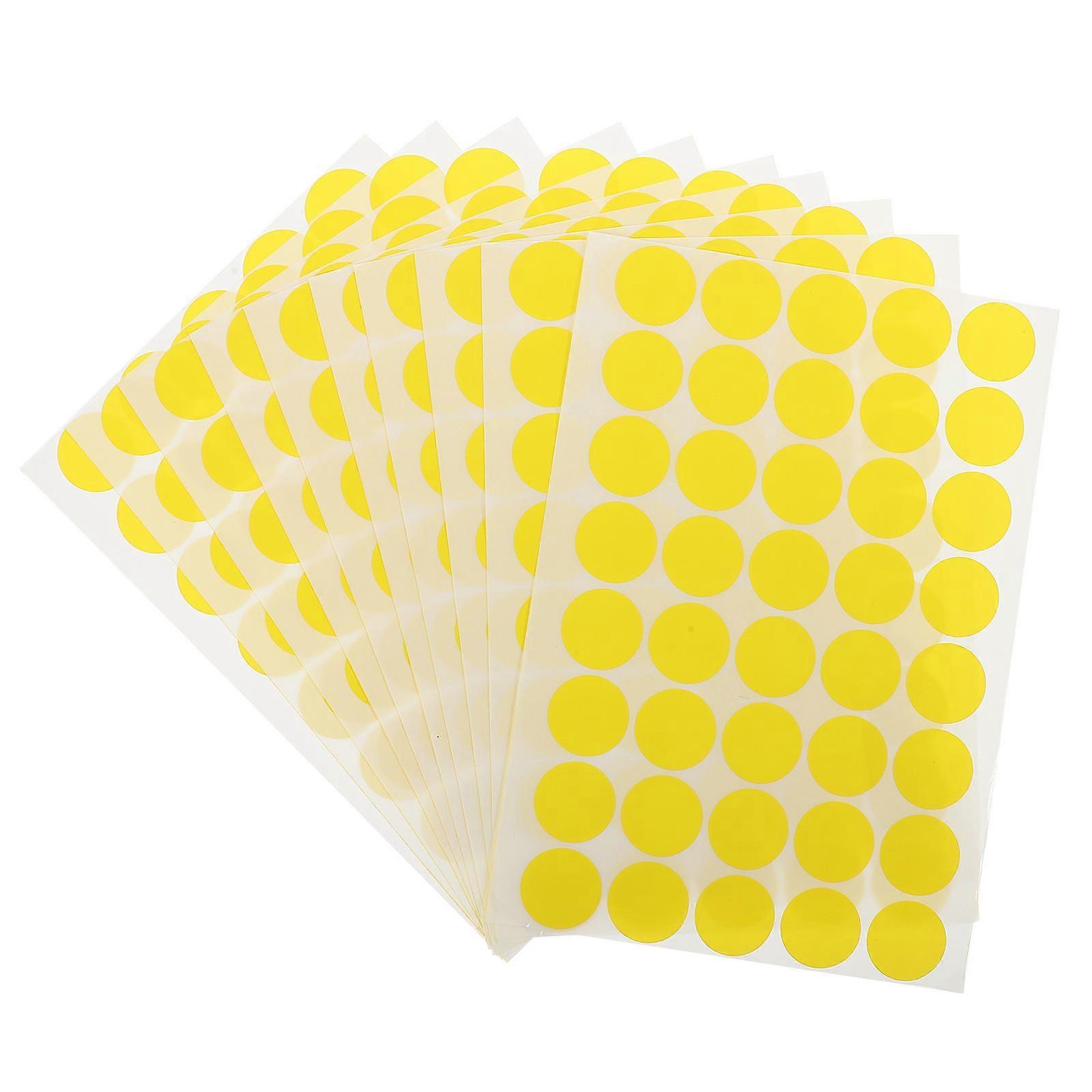 Adhesive Round Stickers Colorful Dot Stickers for Decoration 10 Sheets
