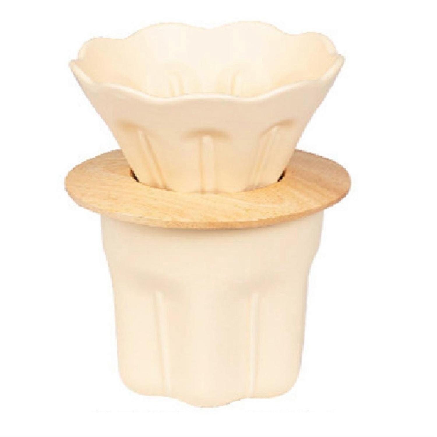Hand-Brewed Coffee Filter Cup Coffee Pour over Kettle Set,LightYellow