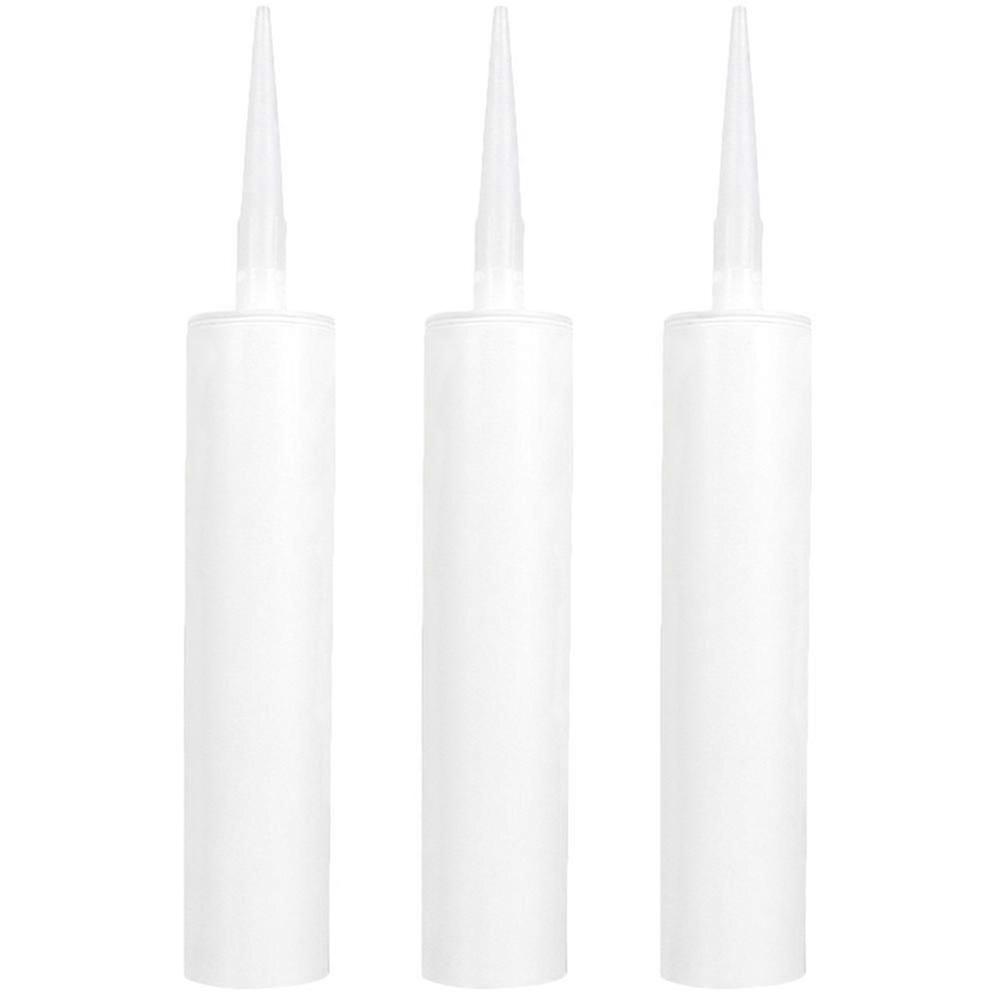 3pcs Empty Hose Sealing Caulk Tubes for Storage, Applicator Bottles for Fillable Caulk, Cement, or Liquid Containers Simple Plastic Design
