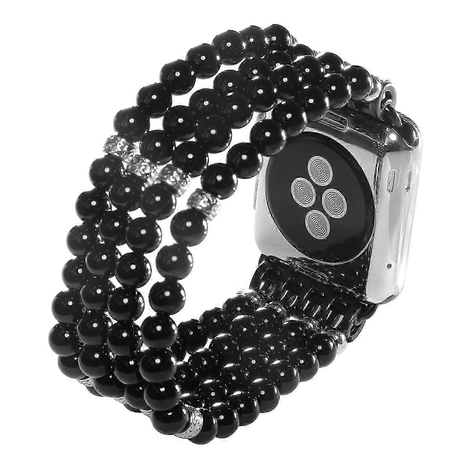 Bracelet for Pearl Apple Watch Bands 38/40/41mm, Elastic Beaded Stretch Replacement Strap For Iwatch Series SE 8/ 7/6/ 4/5/3/2/1
