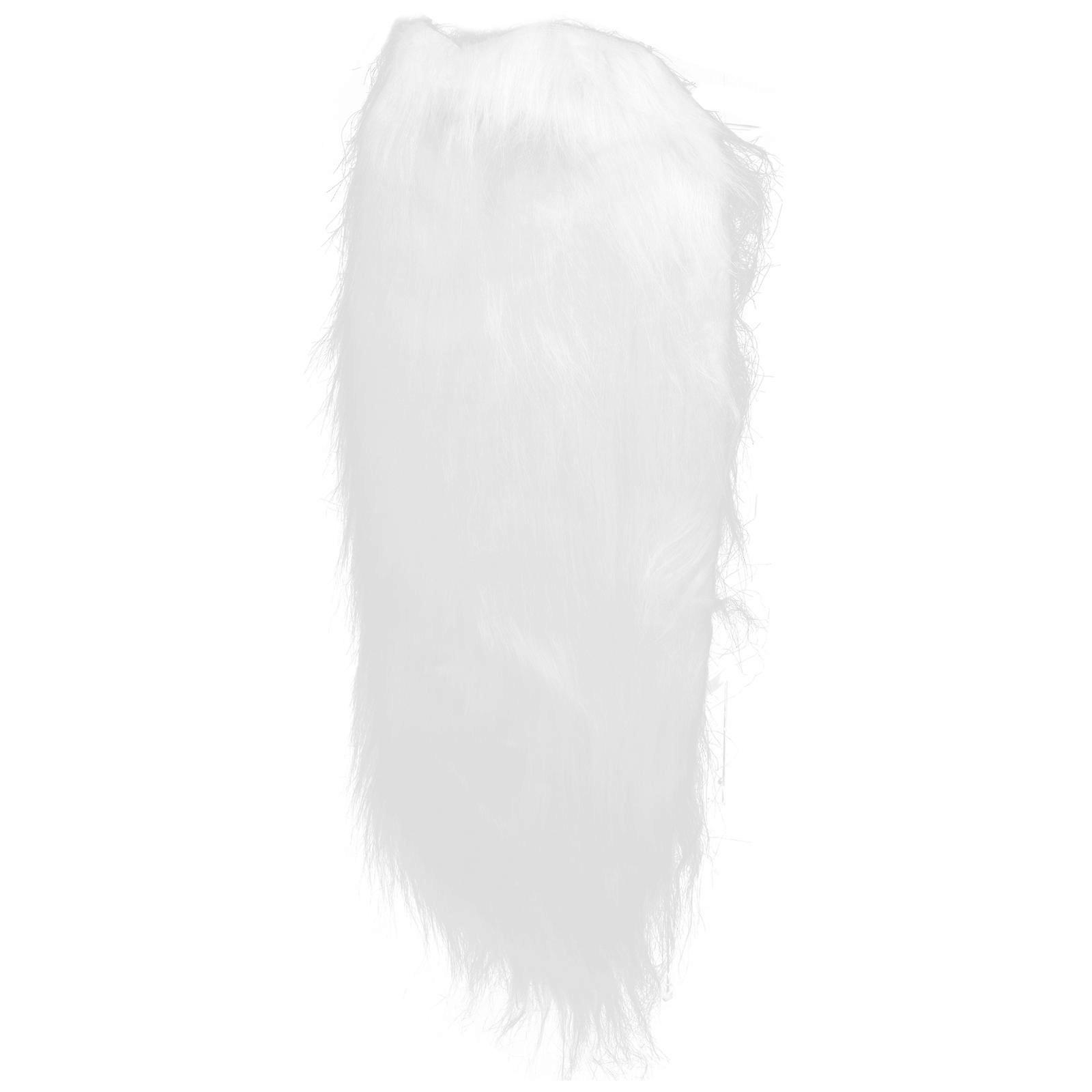 Artificial Beard Large Mustache Cosplay Beard Prop Cosplay Parties White Plush Fabrics Party Decor 1Pcs