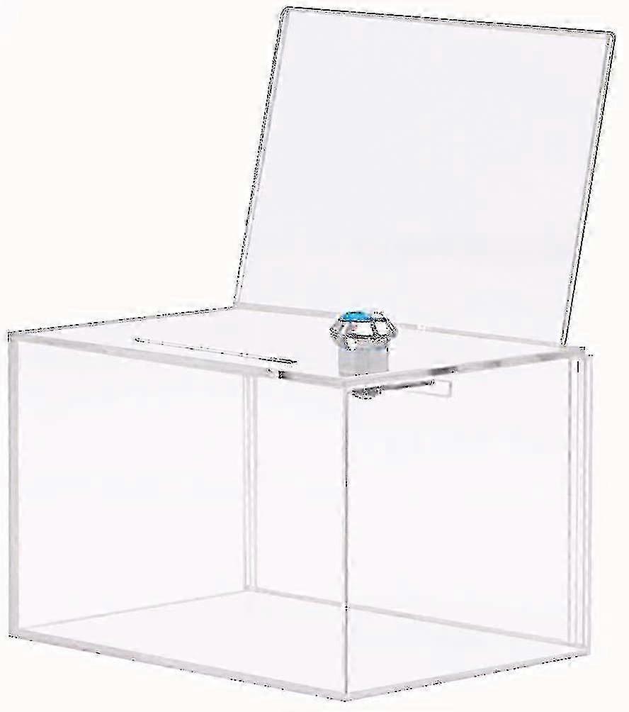 Acrylic Donation Box With Locked - Large Display Area