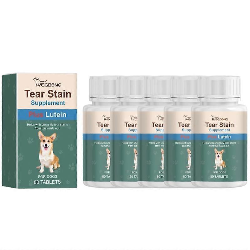 1-5x Gentle Dog Tear Stain Tablets Bright Eyes, Nutritious & Easy to Use (80 Tablets)