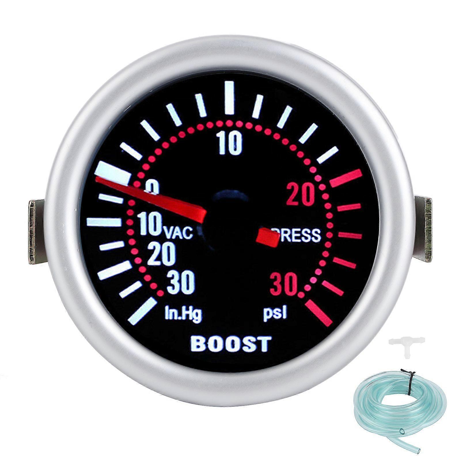 2in 12V Turbo Boost Gauge 3030PSI Pointer Auto Car Turbo Pressure Meter High Accuracy