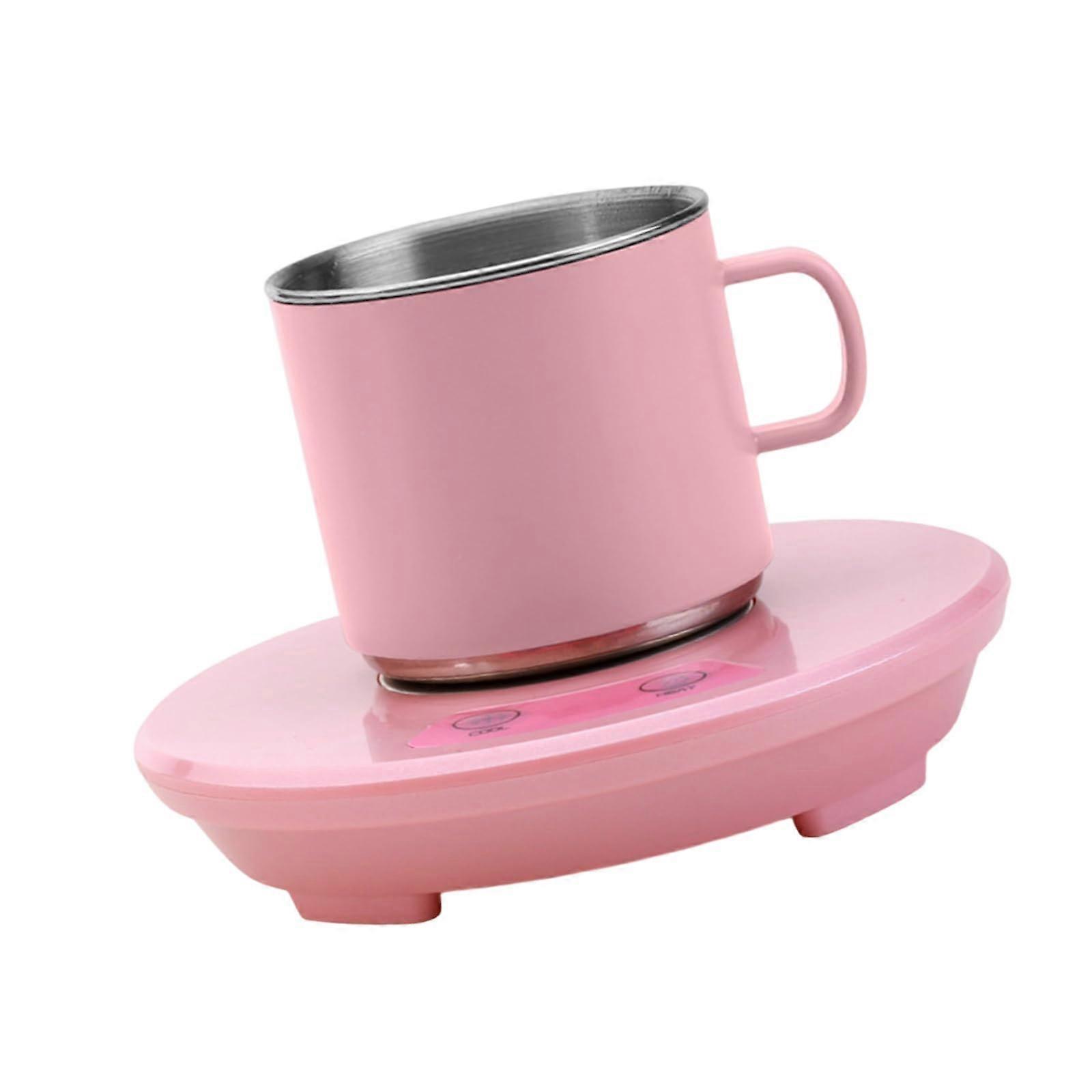 Portable Cup Warmer 55C Constant Temperature With Cool Heat Button Desk Coffee Warmer Stainless Steel Cup Heater