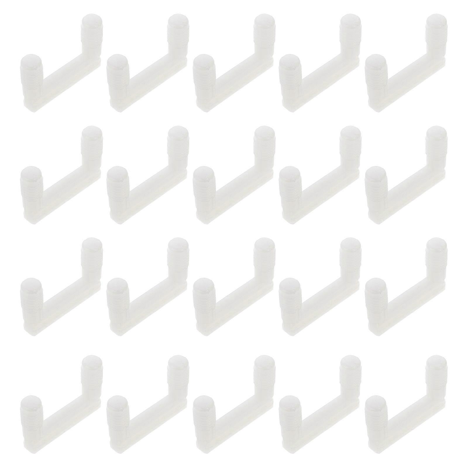 U-Shape Quick Furniture Connector for Furniture Use 100Pcs White Plastic