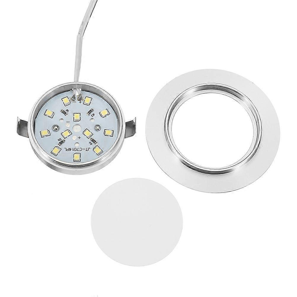 Embedded Led Light 12v LED Downlight Easy Installation Bookshelf Light Aluminum Alloy 6.9x6.9x1.3cm 1Set