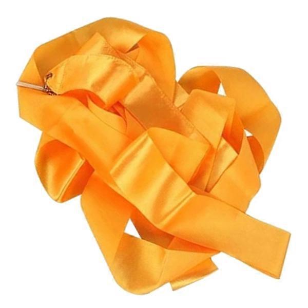 4M Gym Dance Ribbon Rhythmic Art Twirling Stick For Athletes And Dancers In Orange Color Made Of Durable Polyester And Plastic 2Pcs