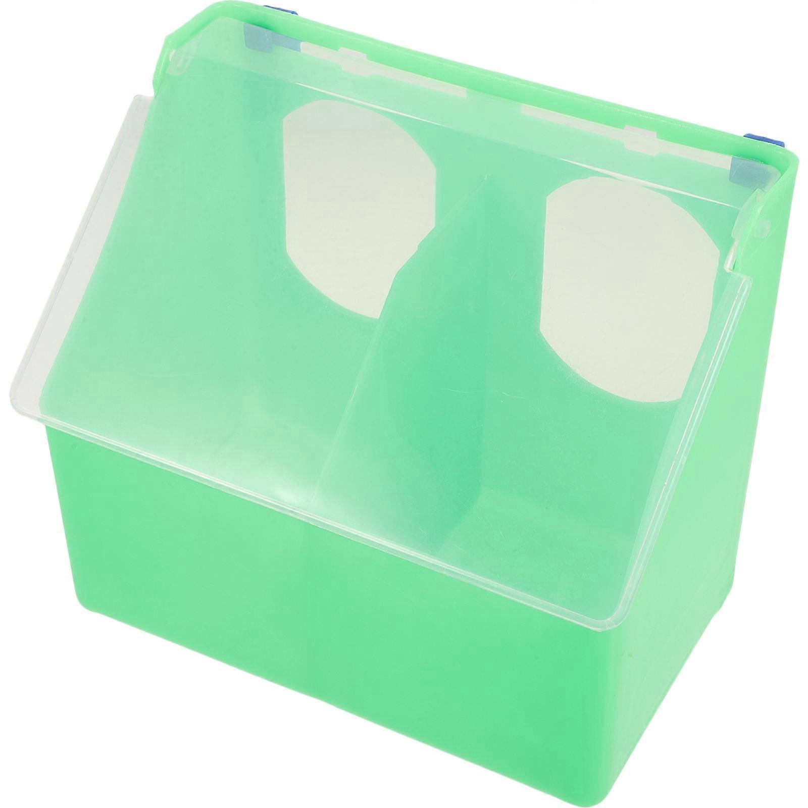 Pigeon Feeder 3Pcs Hangable Food Storage Box For Small Pets With Durable Plastic Material And Anti-Spatter Feature