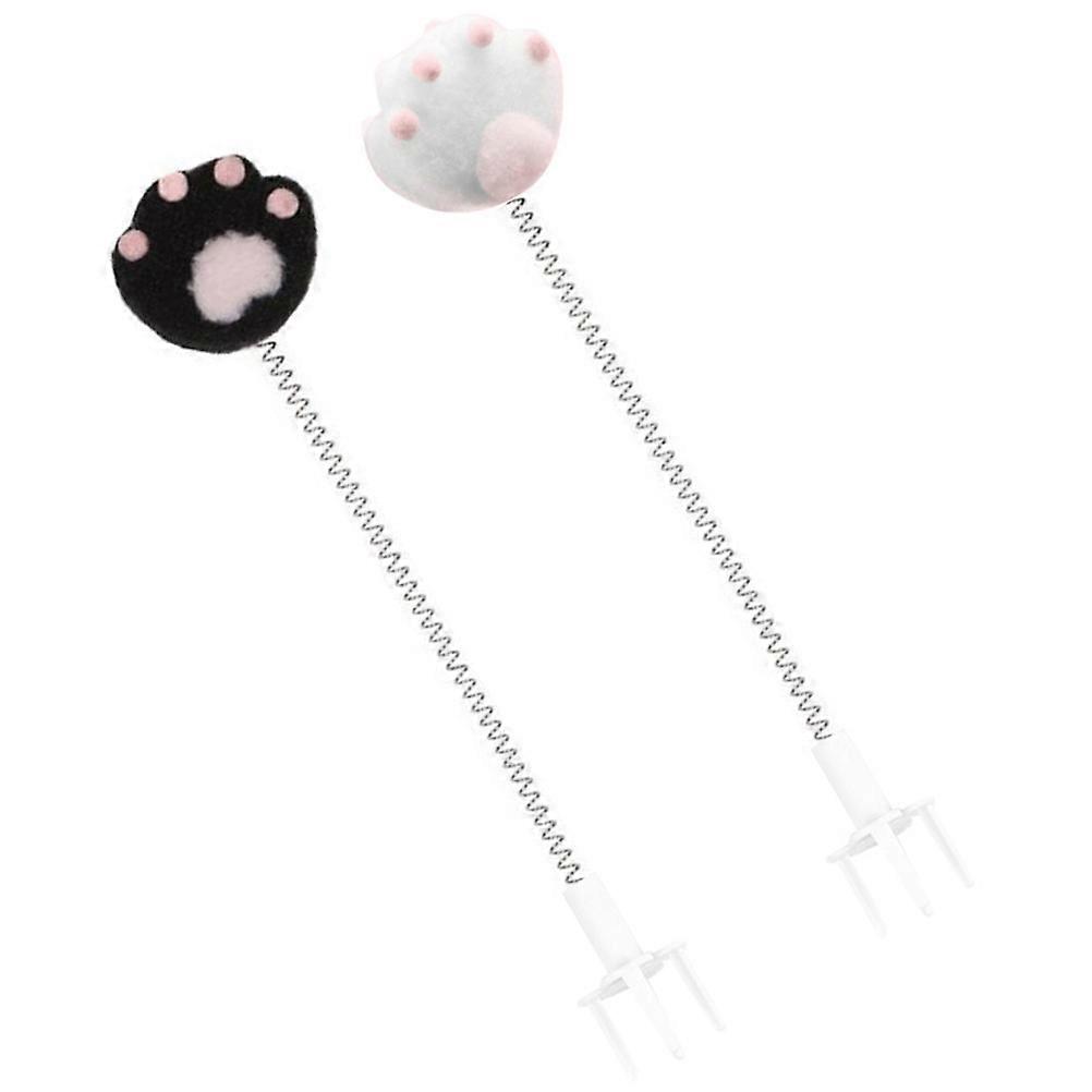 Plush Cat Wand Teaser Toys for Playing 4Pcs Assorted Color Assortment