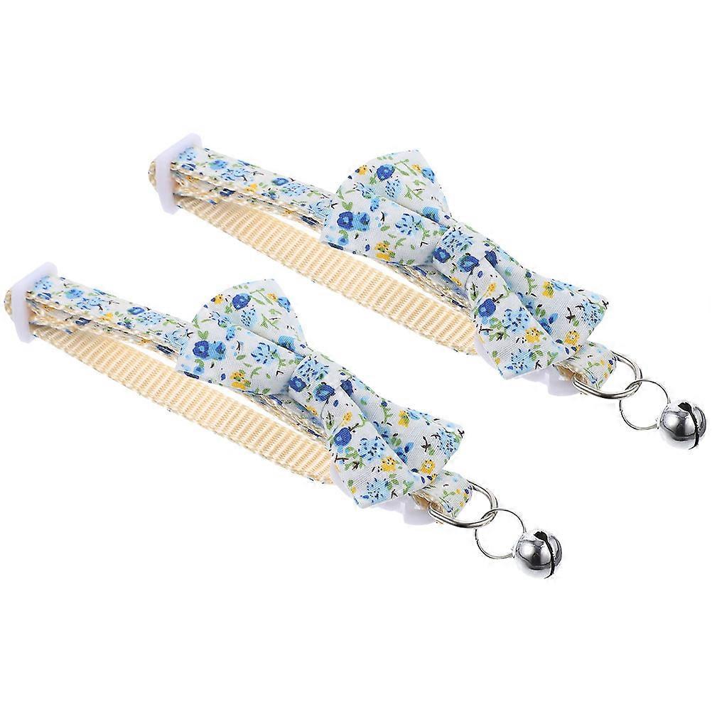 4 Pcs Adjustable Cat Collar With Design For Small Pets Ideal For Parties And Festivals