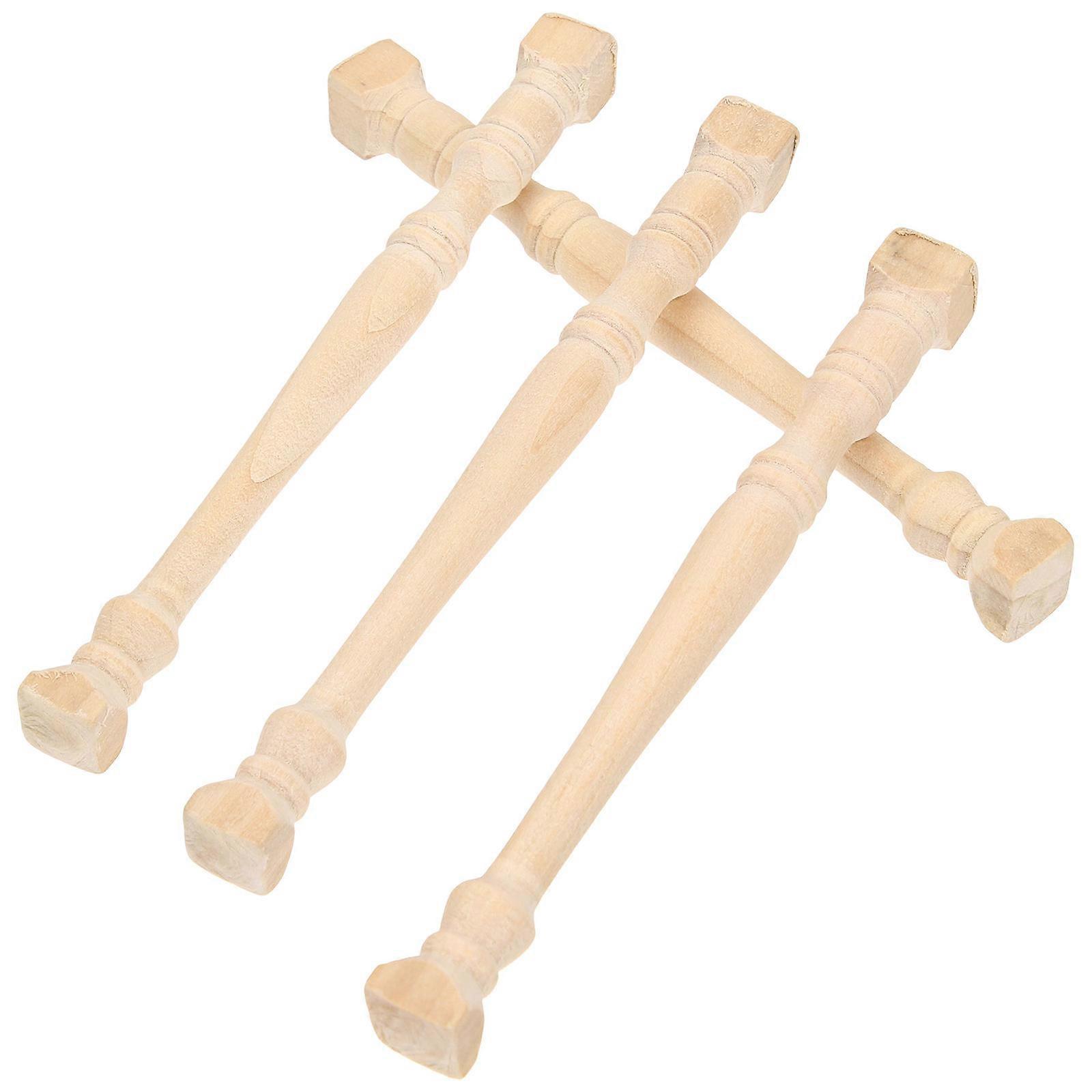 Micro Landscape 8 Pcs Mini Wood Pillars Ideal For Hobbyists Decorating Dollhouses With Unique Details