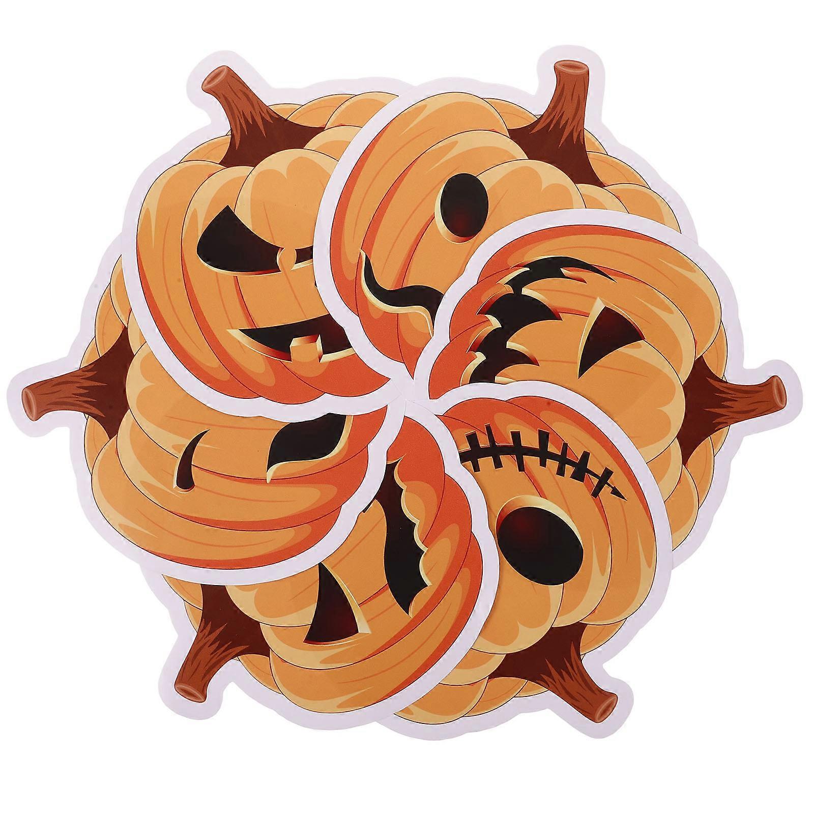 Halloween Wall Sticker Pumpkin Shape Temporary for Decoration 30Pcs